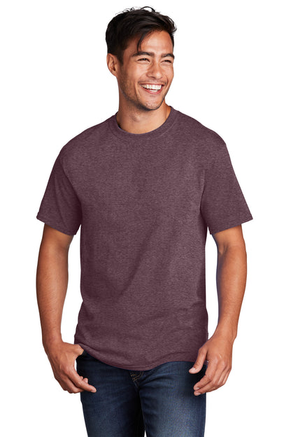 Port & Company Core Cotton Tee. PC54 Heather Athletic Maroon