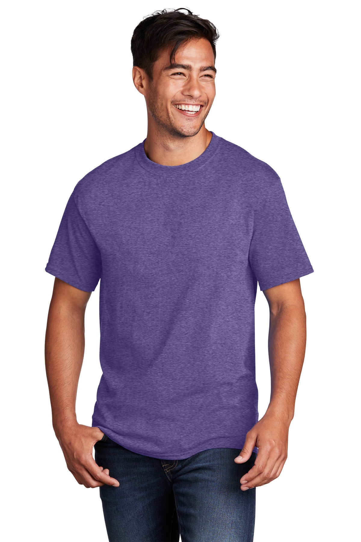 Port & Company Core Cotton Tee. PC54 Heather Purple