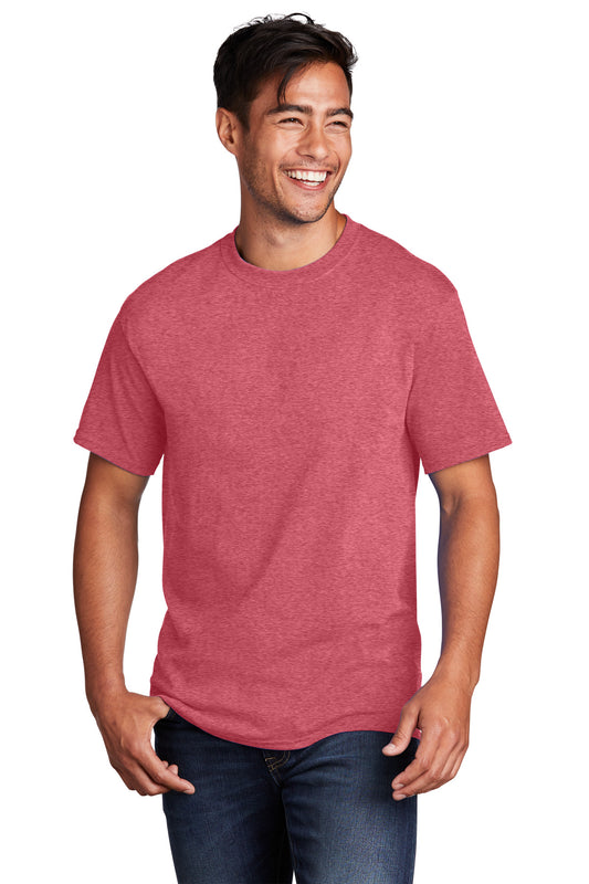 Port & Company Core Cotton Tee. PC54 Heather Red