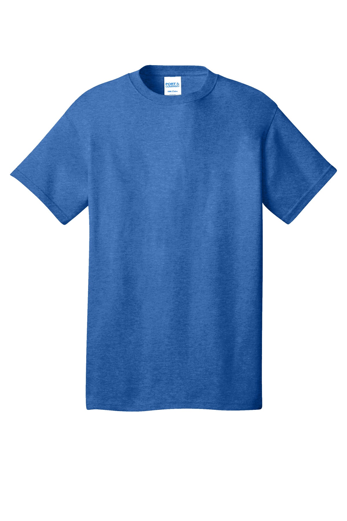 Port & Company Core Cotton Tee. PC54 Heather Royal