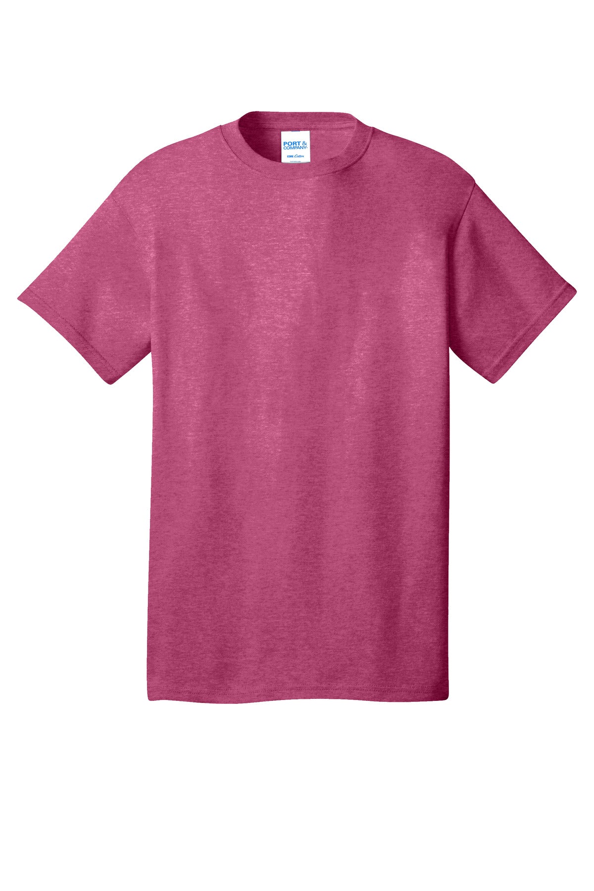 Port & Company Core Cotton Tee. PC54 Heather Sangria