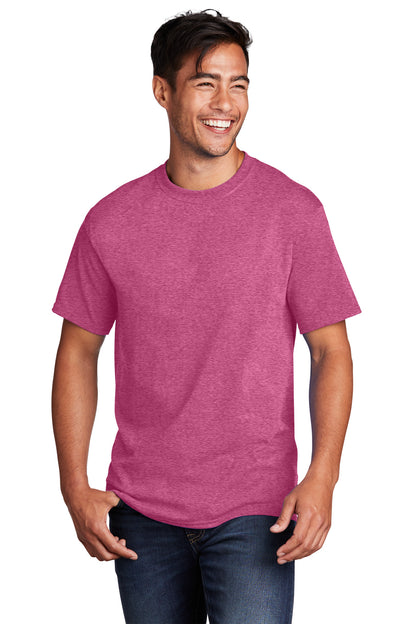 Port & Company Core Cotton Tee. PC54 Heather Sangria