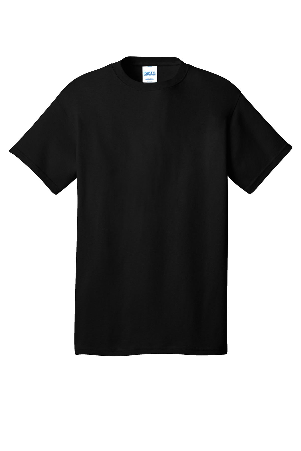 Port & Company Core Cotton Tee. PC54 Jet Black