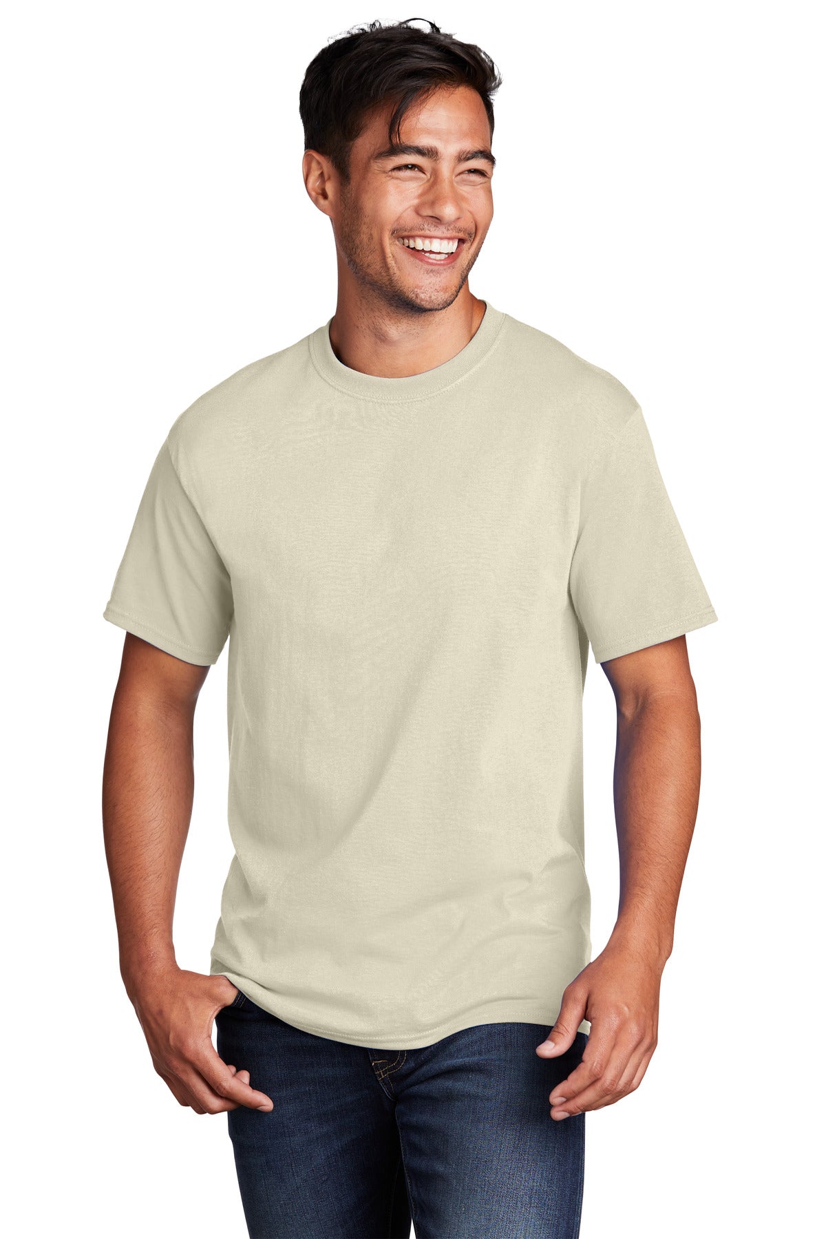 Port & Company Core Cotton Tee. PC54 Natural
