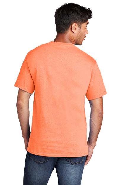 Port & Company Core Cotton Tee. PC54 Neon Orange