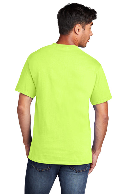 Port & Company Core Cotton Tee. PC54 Neon Yellow