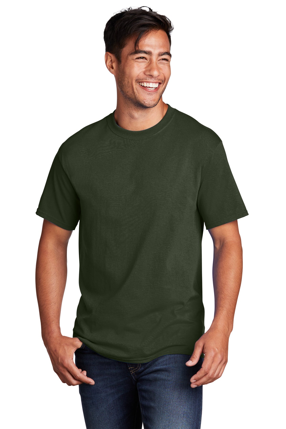 Port & Company Core Cotton Tee. PC54 Olive