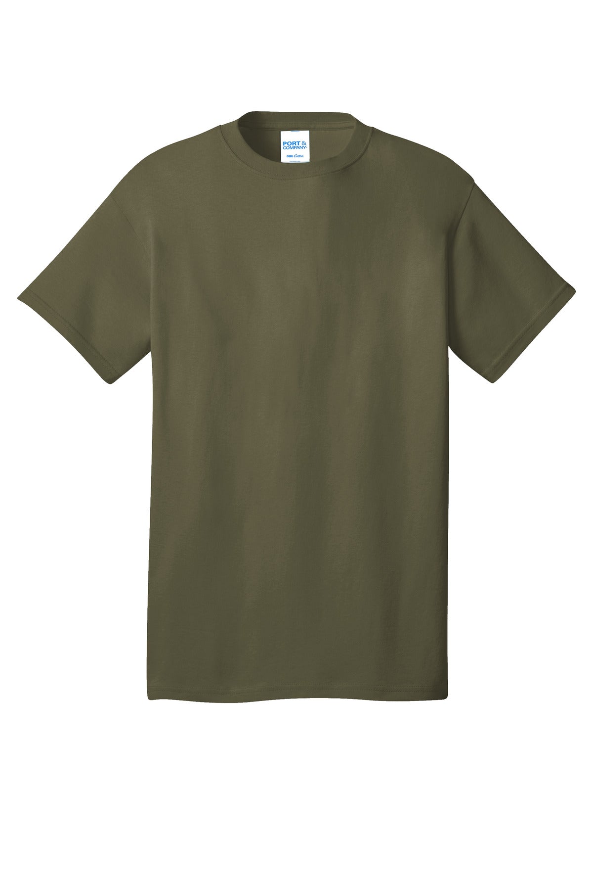 Port & Company Core Cotton Tee. PC54 Olive Drab Green