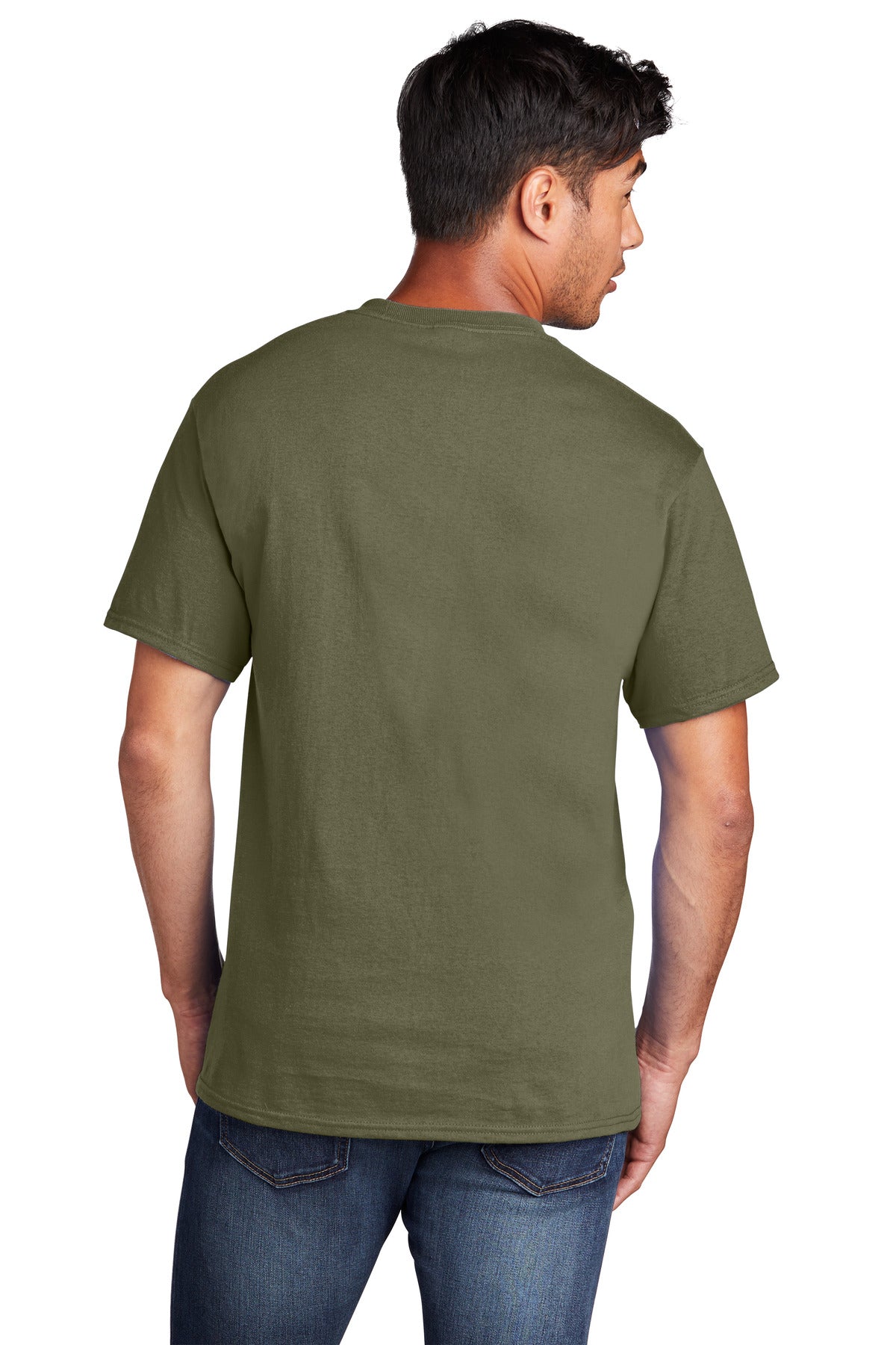 Port & Company Core Cotton Tee. PC54 Olive Drab Green