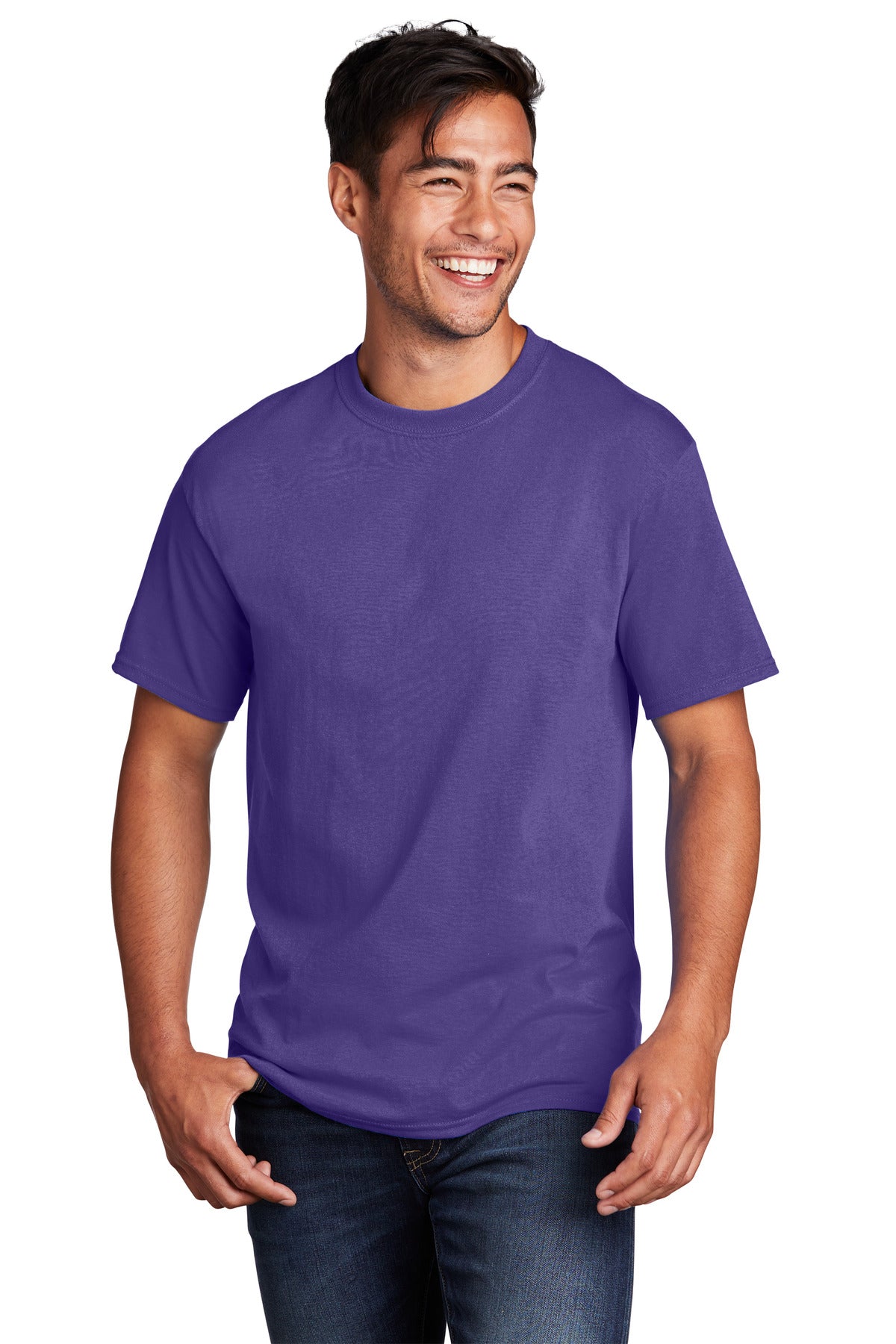 Port & Company Core Cotton Tee. PC54 Purple
