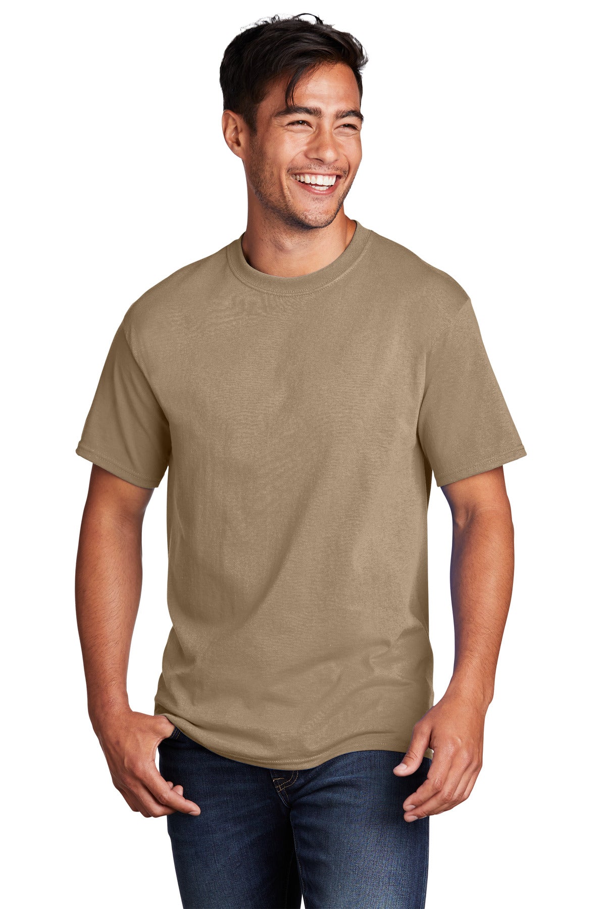 Port & Company Core Cotton Tee. PC54 Sand
