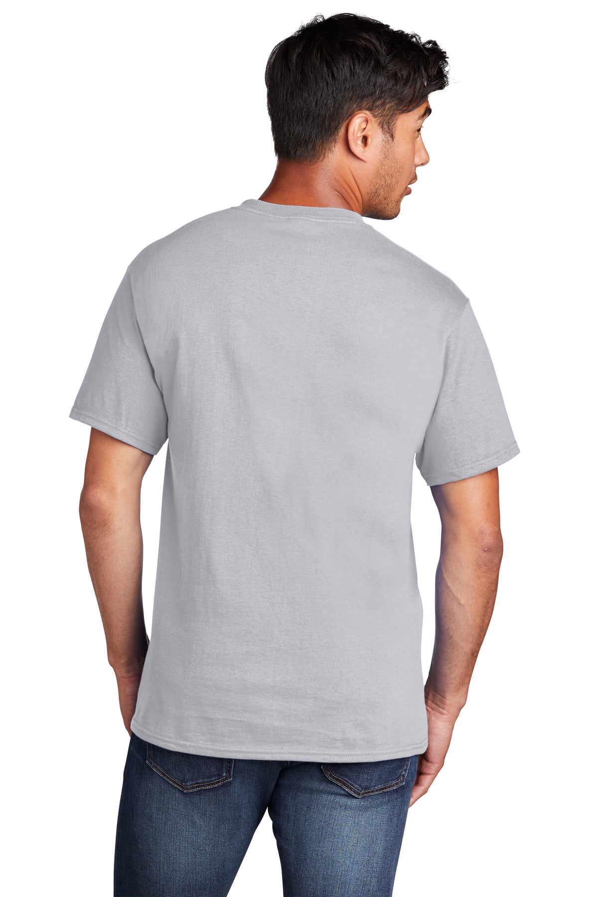 Port & Company Core Cotton Tee. PC54 Silver