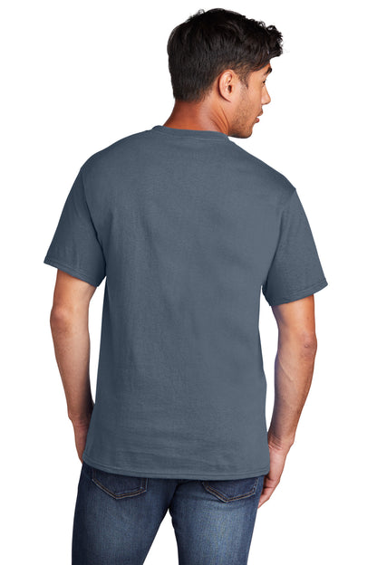 Port & Company Core Cotton Tee. PC54 Steel Blue