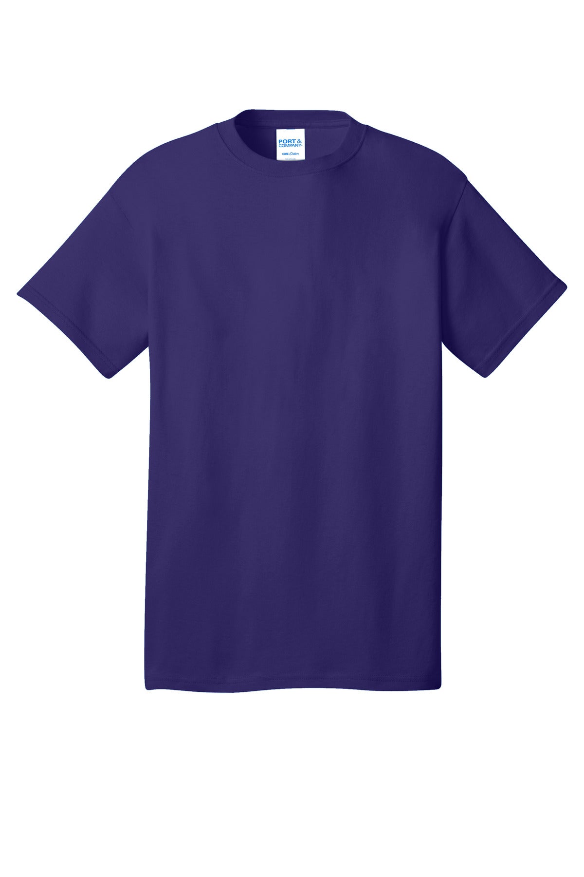 Port & Company Core Cotton Tee. PC54 Team Purple
