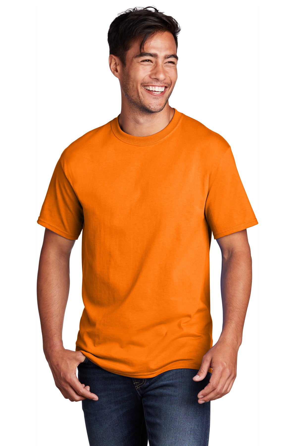 Port & Company Core Cotton Tee. PC54 Tennessee Orange