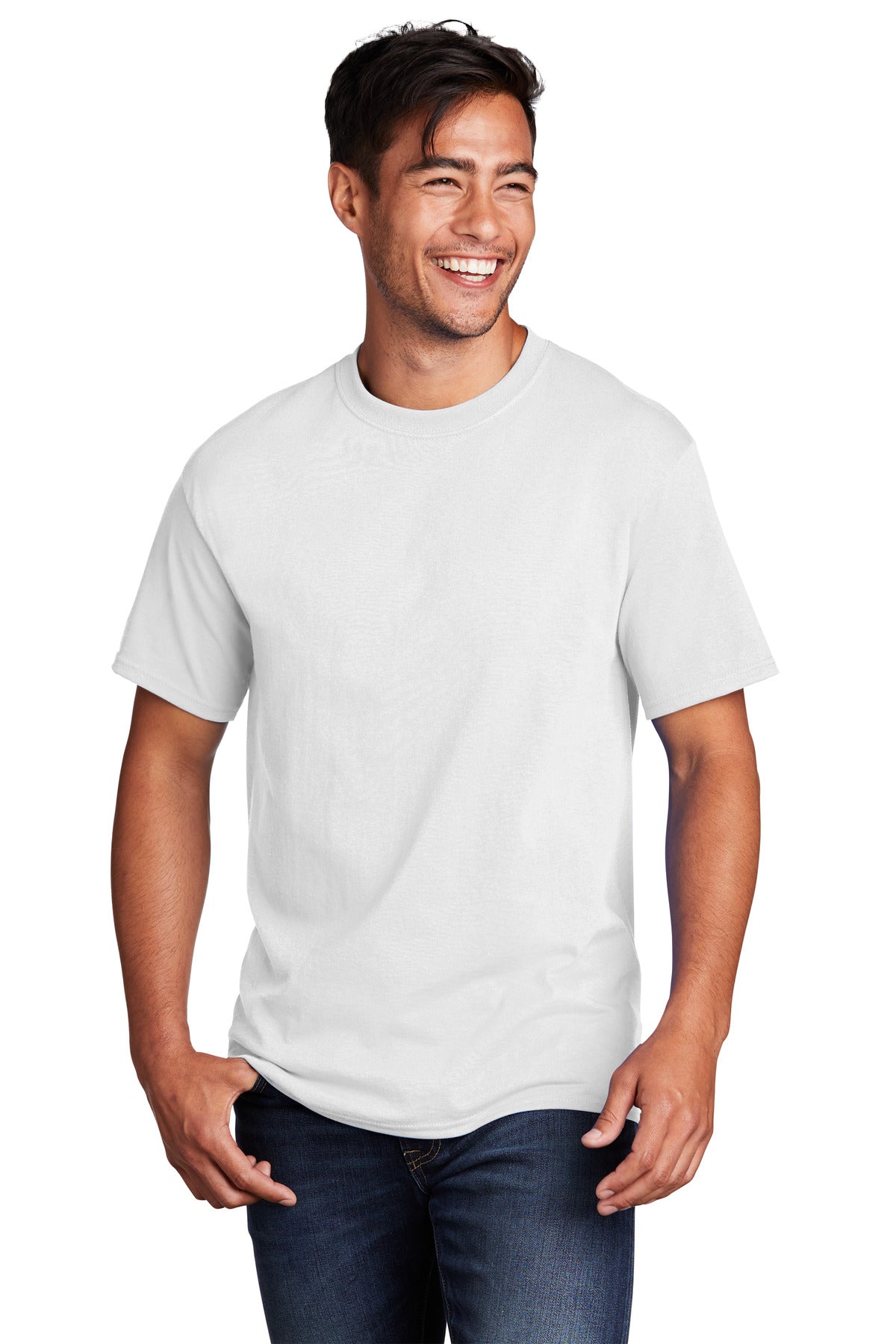 Port & Company Core Cotton Tee. PC54 White