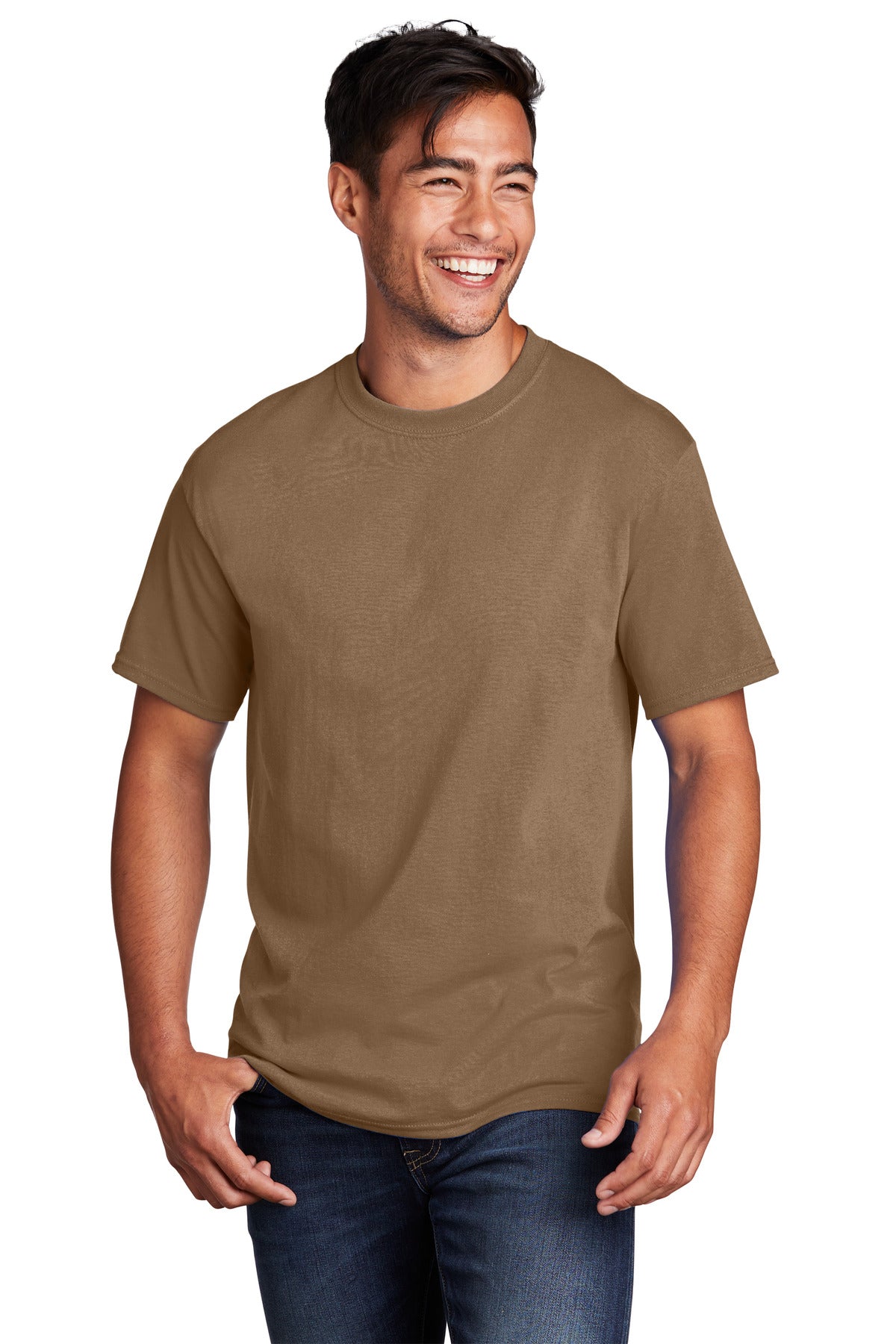 Port & Company Core Cotton Tee. PC54 Woodland Brown