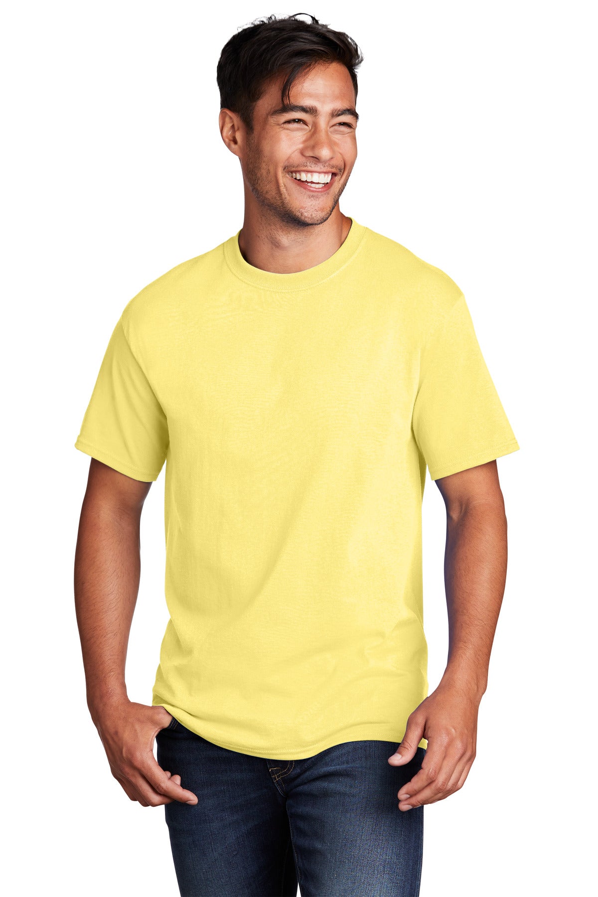 Port & Company Core Cotton Tee. PC54 Yellow