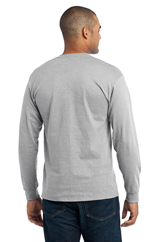 Port & Company Tall Long Sleeve Core Blend Tee. PC55LST Ash Tall