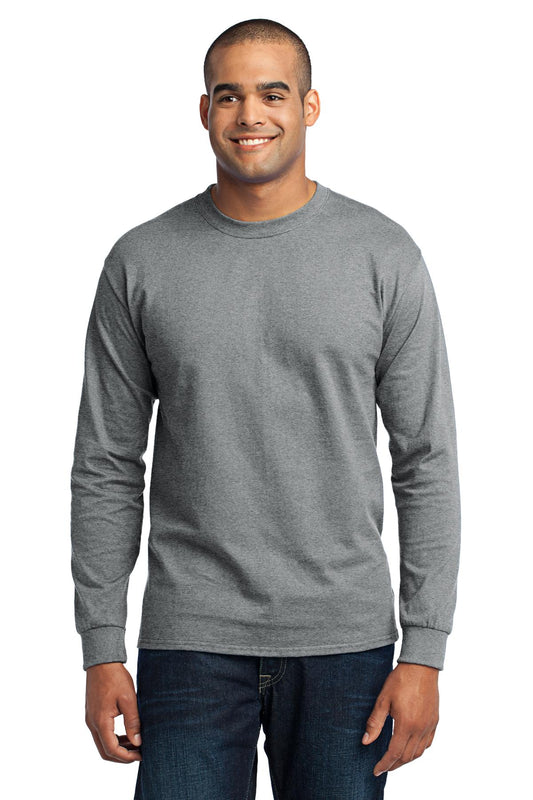Port & Company Long Sleeve Core Blend Tee. PC55LS Athletic Heather