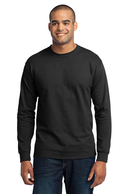 Port & Company Long Sleeve Core Blend Tee. PC55LS Jet Black