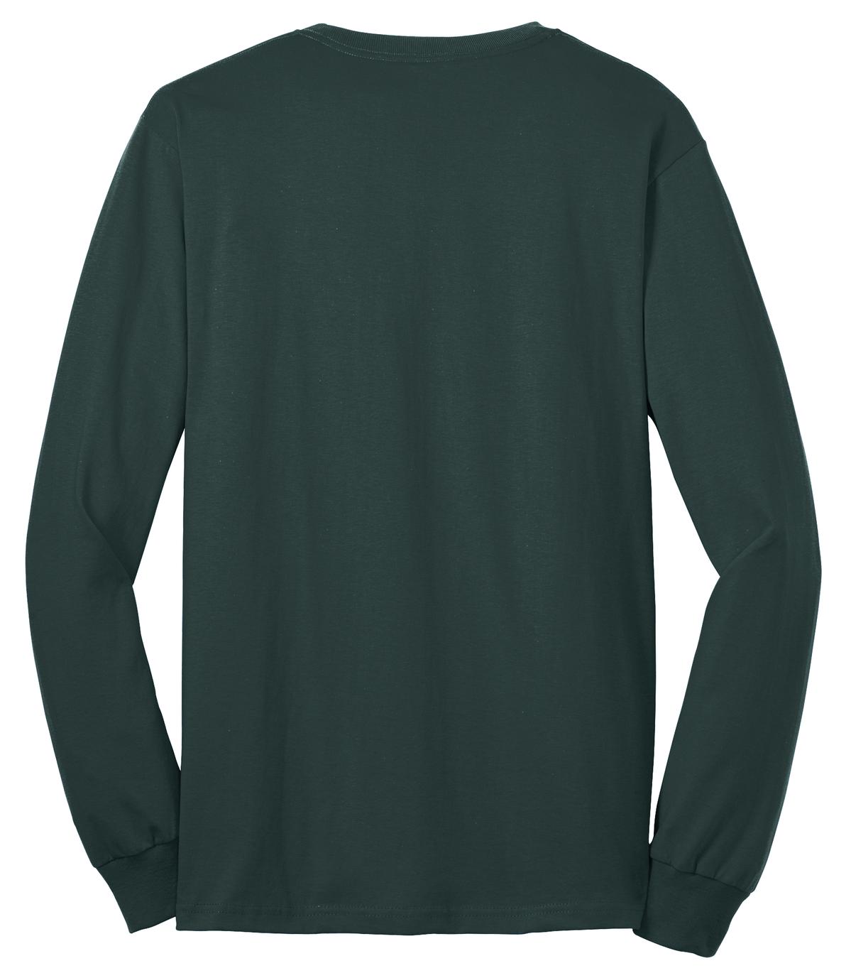 Port & Company Tall Long Sleeve Core Blend Tee. PC55LST Dark Green Tall