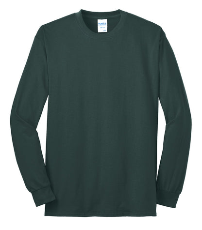 Port & Company Tall Long Sleeve Core Blend Tee. PC55LST Dark Green Tall