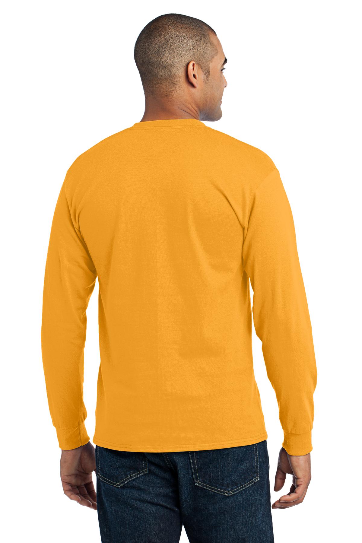 Port & Company Long Sleeve Core Blend Tee. PC55LS Gold