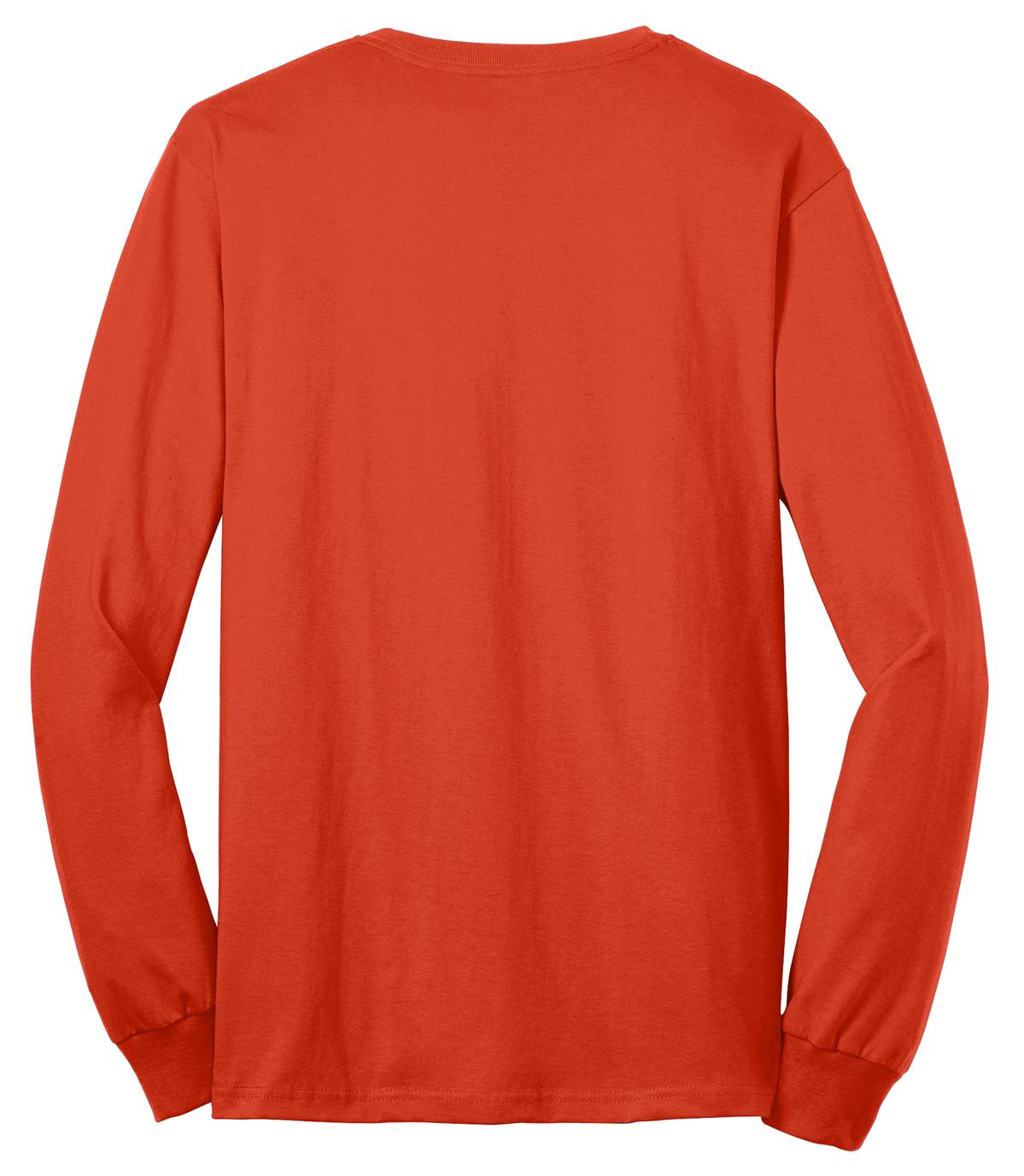 Port & Company Long Sleeve Core Blend Tee. PC55LS Orange