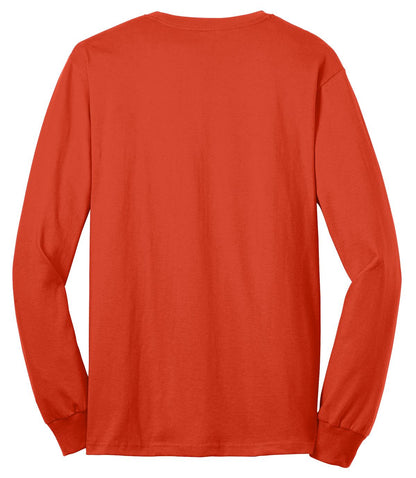 Port & Company Long Sleeve Core Blend Tee. PC55LS Orange