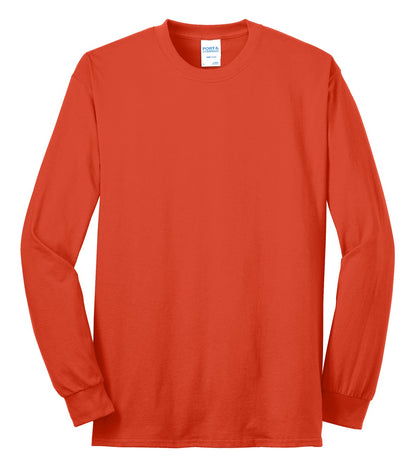 Port & Company Long Sleeve Core Blend Tee. PC55LS Orange
