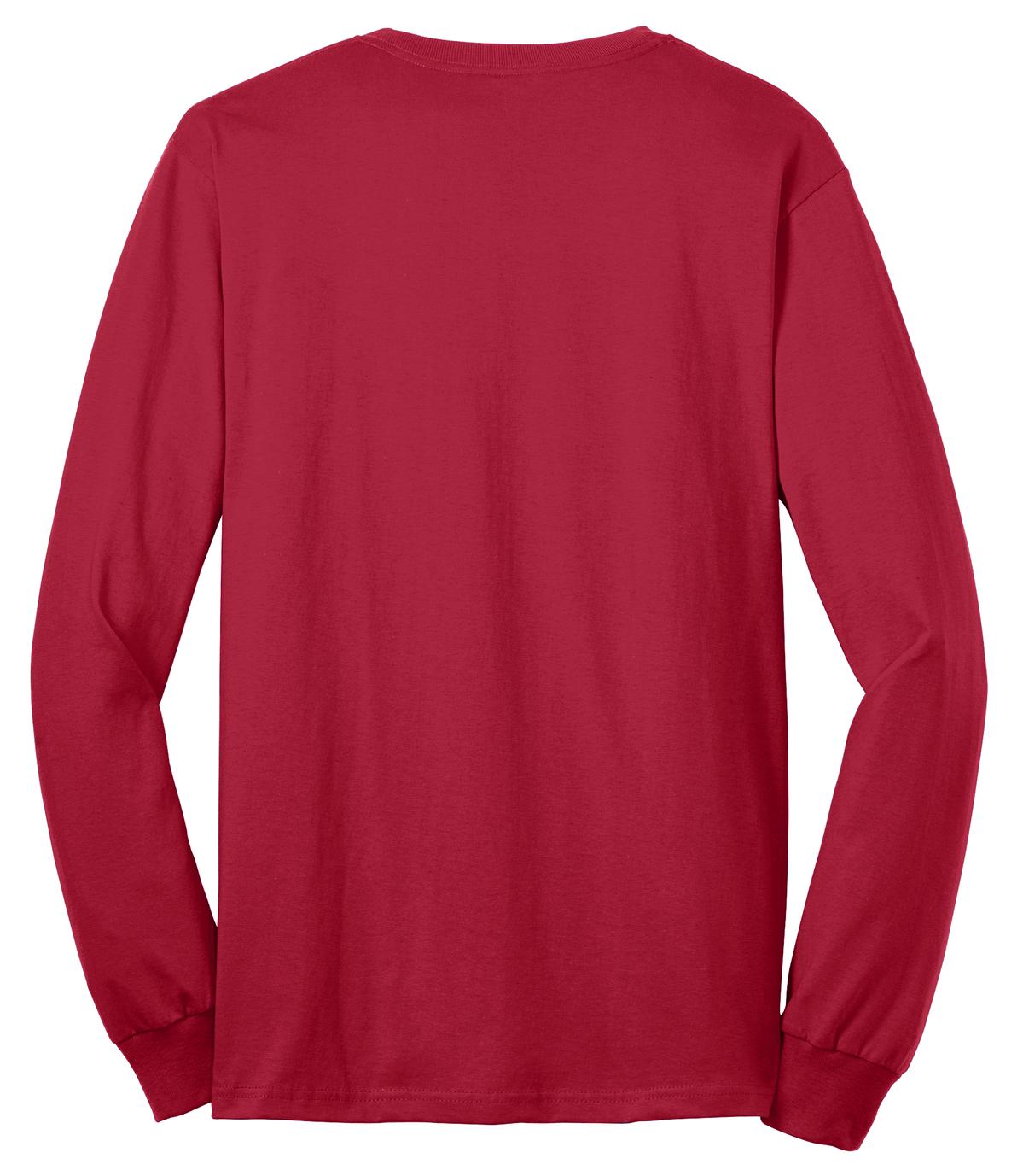 Port & Company Long Sleeve Core Blend Tee. PC55LS Red