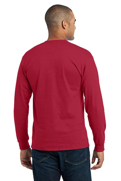 Port & Company Long Sleeve Core Blend Tee. PC55LS Red