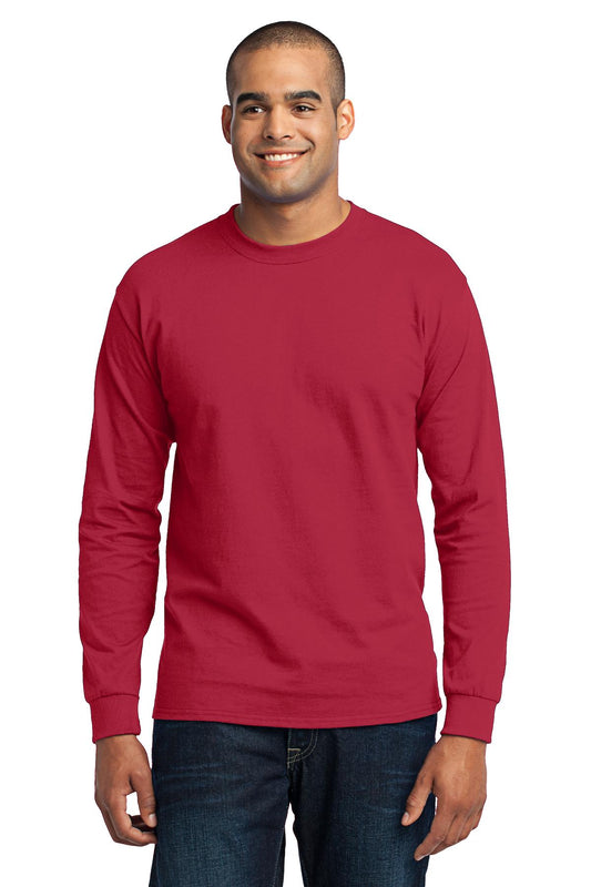 Port & Company Long Sleeve Core Blend Tee. PC55LS Red