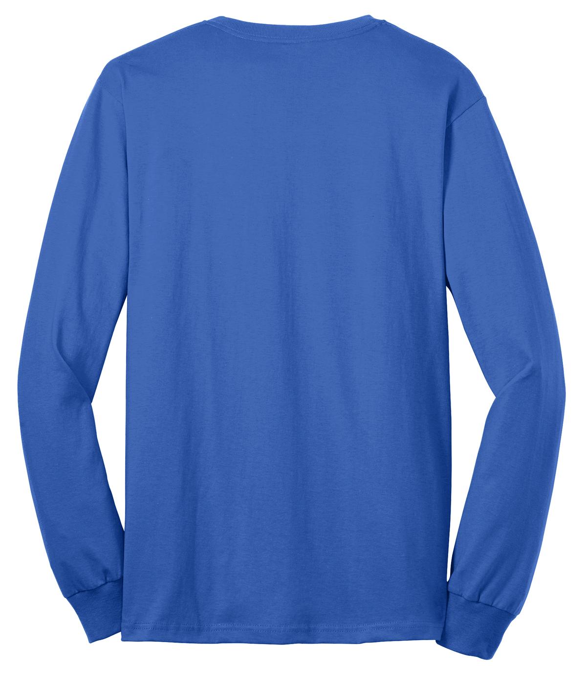 Port & Company Long Sleeve Core Blend Tee. PC55LS Royal