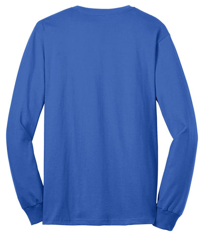 Port & Company Long Sleeve Core Blend Tee. PC55LS Royal