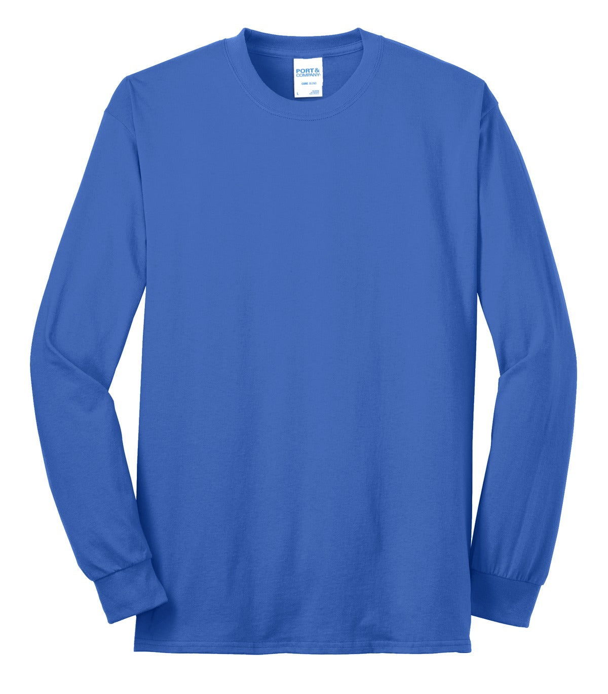 Port & Company Tall Long Sleeve Core Blend Tee. PC55LST Royal Tall