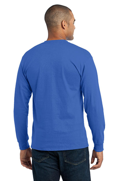 Port & Company Long Sleeve Core Blend Tee. PC55LS Royal