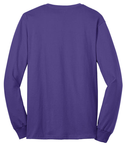 Port & Company Long Sleeve Core Blend Tee. PC55LS Purple