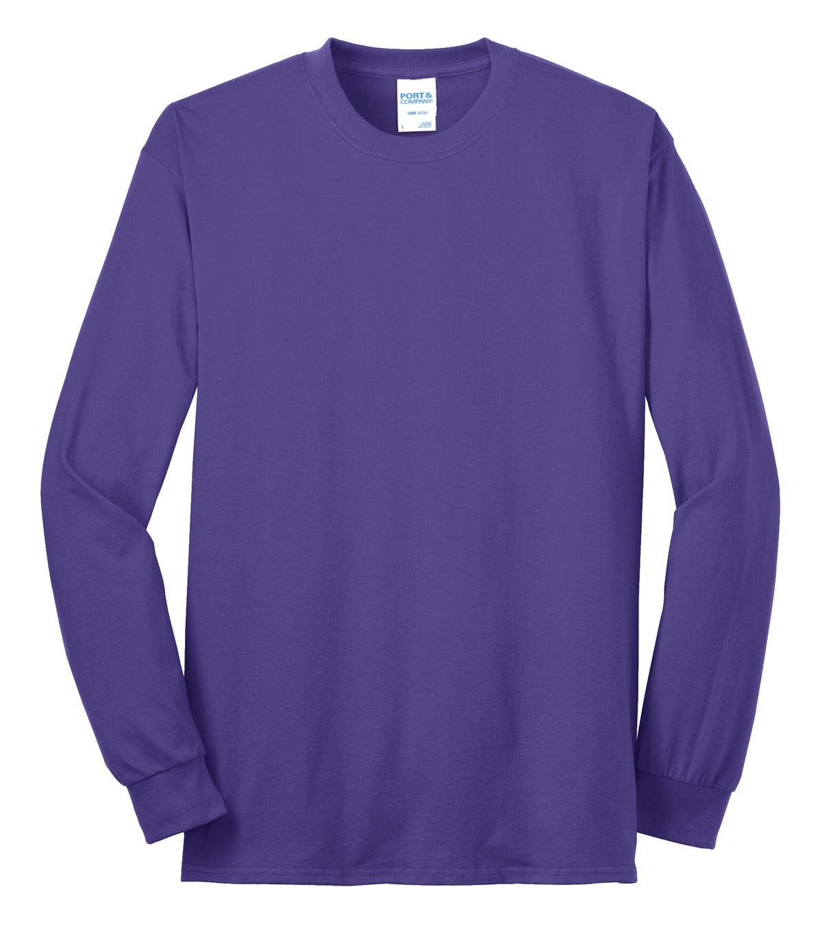 Port & Company Long Sleeve Core Blend Tee. PC55LS Purple