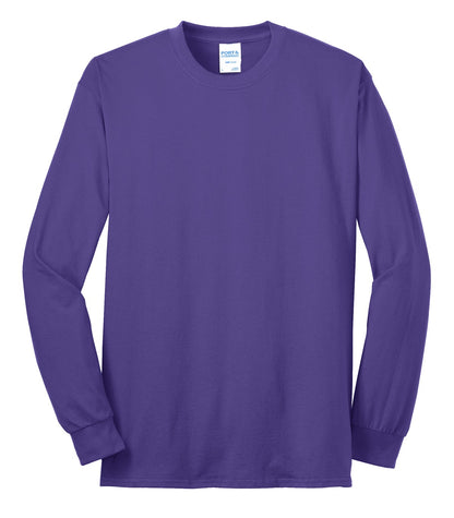 Port & Company Long Sleeve Core Blend Tee. PC55LS Purple
