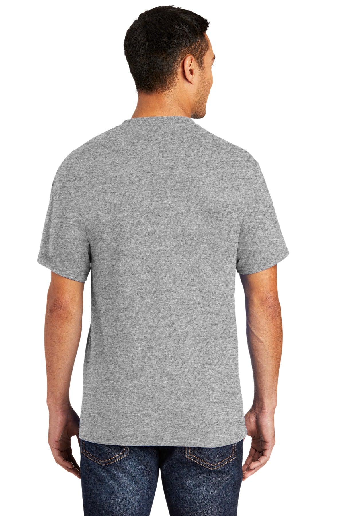 Port & Company Tall Core Blend Pocket Tee. PC55PT Athletic Heather Tall
