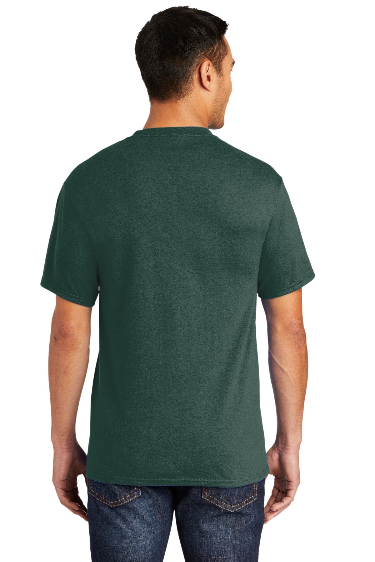 Port & Company Tall Core Blend Pocket Tee. PC55PT Dark Green Tall