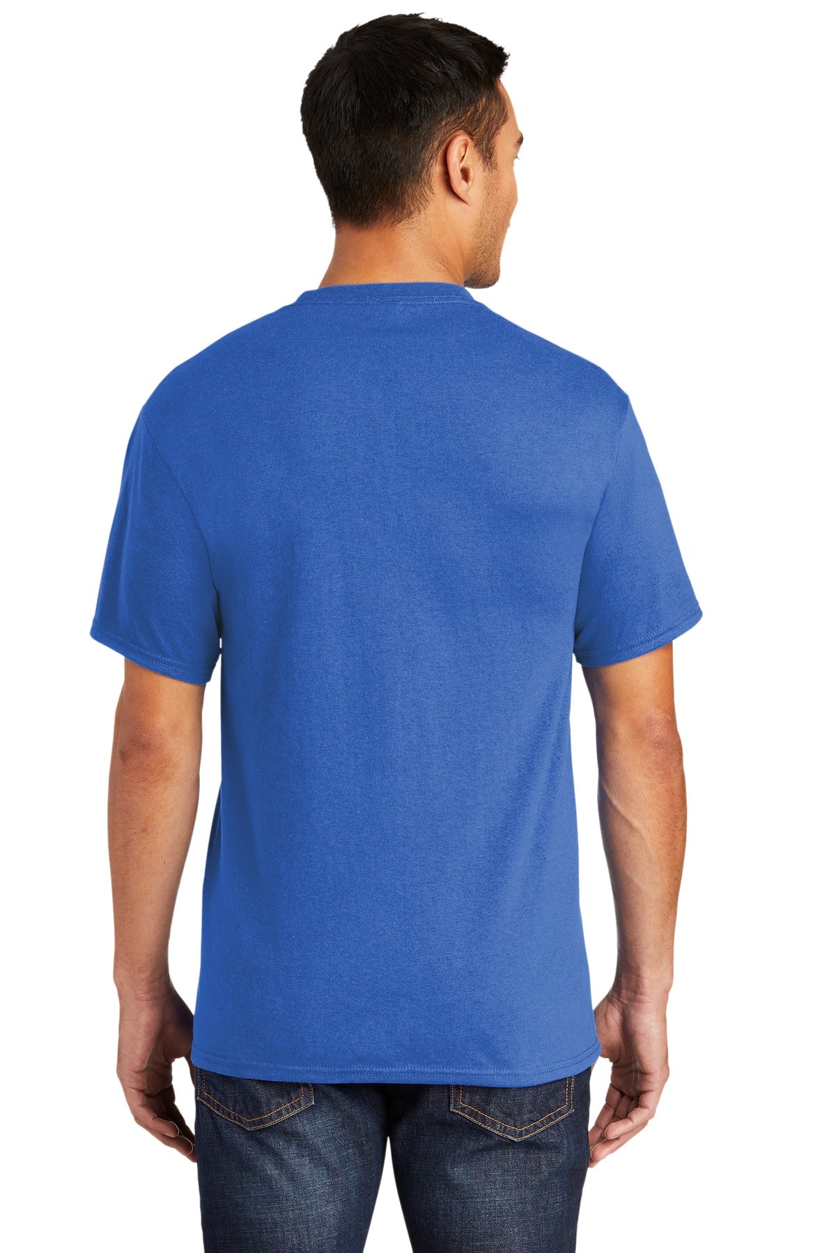 Port & Company Tall Core Blend Pocket Tee. PC55PT Royal Tall
