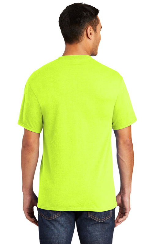 Port & Company Tall Core Blend Pocket Tee. PC55PT Safety Green Tall