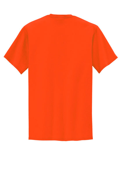 Port & Company Tall Core Blend Pocket Tee. PC55PT Safety Orange Tall