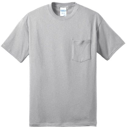 Port & Company Tall Core Blend Pocket Tee. PC55PT Ash Tall