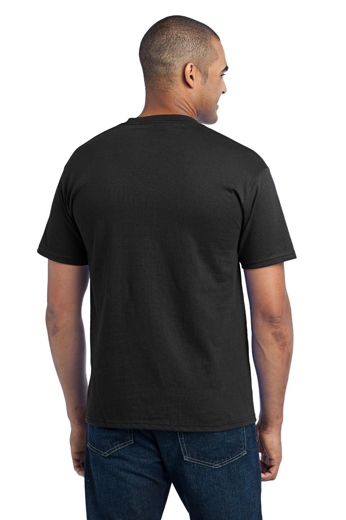 Port & Company Core Blend Pocket Tee. PC55P Jet Black