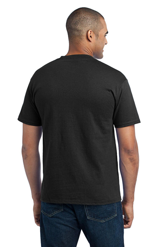 Port & Company Core Blend Pocket Tee. PC55P Jet Black