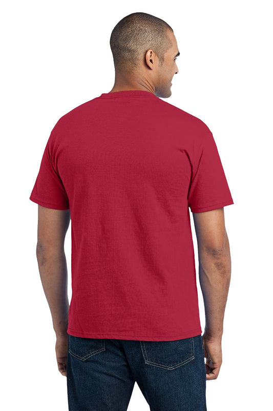 Port & Company Core Blend Pocket Tee. PC55P Red